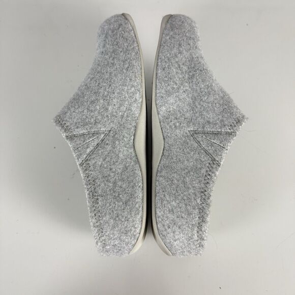 FitFlop Shuv Felt Clogs Slippers in Tiptoe Gray Slide Shoes - Picture 9 of 13